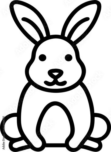 vector illustration of cartoon rabbit