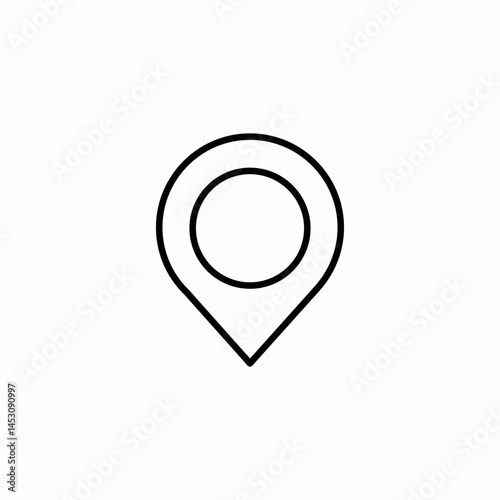 geolocation pin icon sign vector