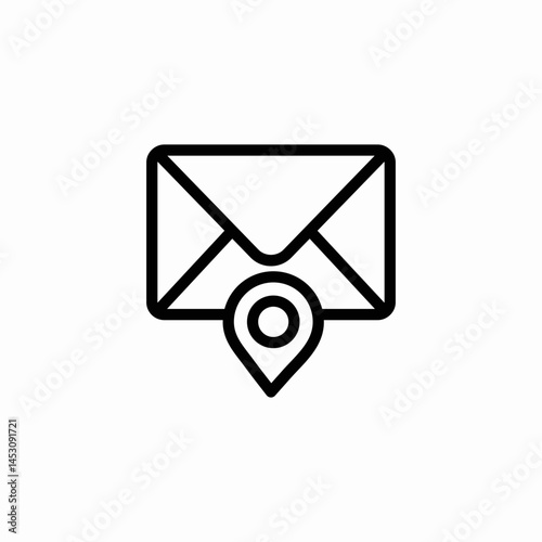 location message geotagged mail or notification icon sign vector