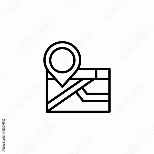 location in urban environment icon sign vector