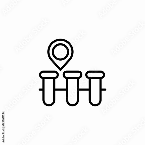 location of laboratory medical facility testing center or pharmacy icon sign vector