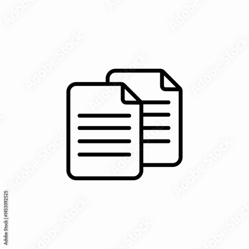 paper sheets document duplication icon sign vector
