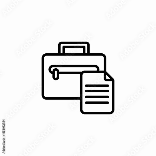 portfolio or business case documents icon sign vector