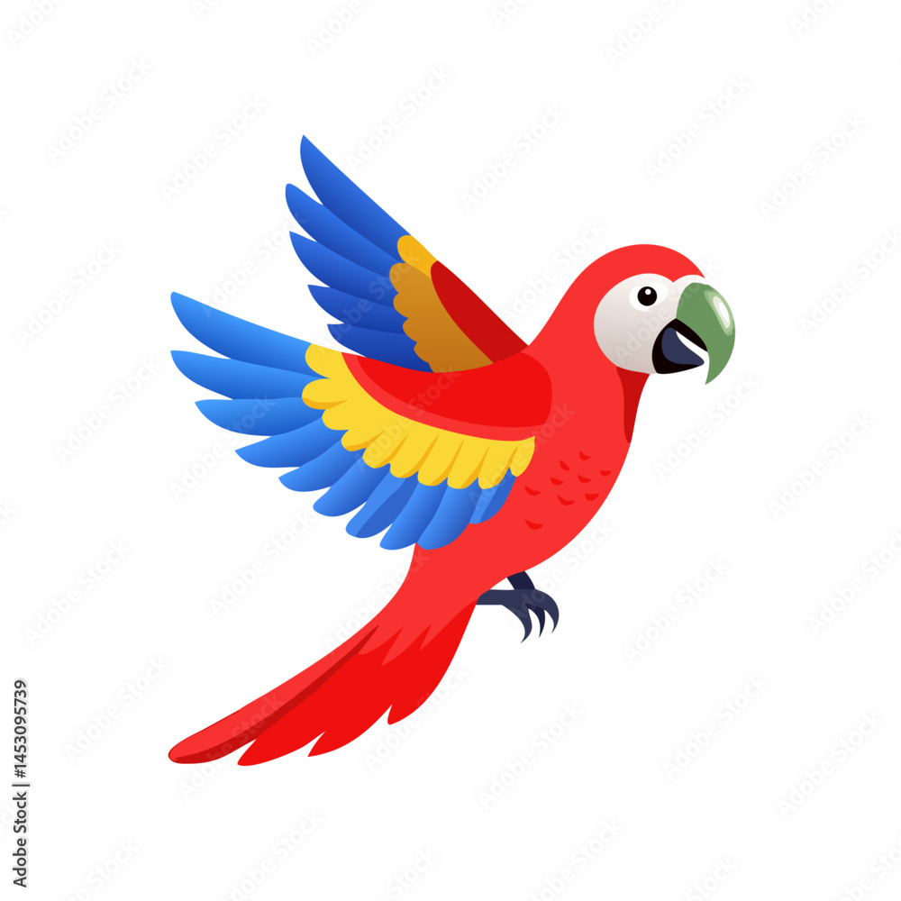 Obraz premium Parrot: The Colorful Birds of the Tropics