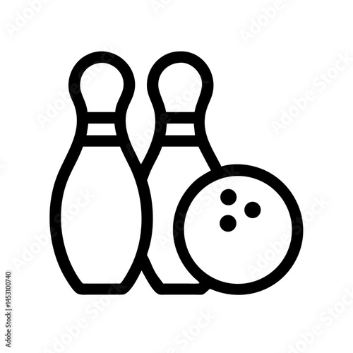 Icon of a bowling ball and pins representing the sport