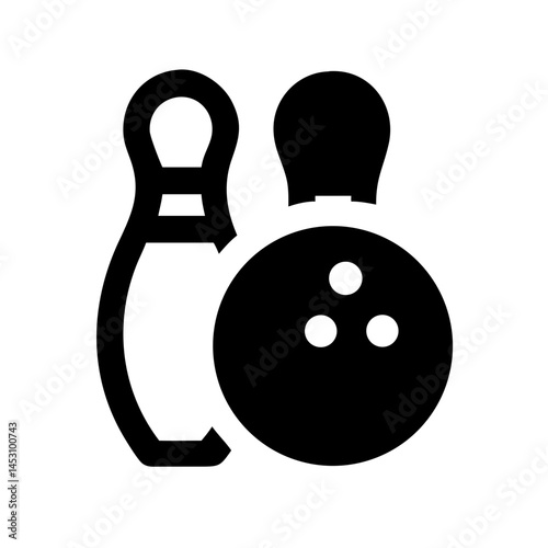 Icon of a bowling ball and pins representing the sport