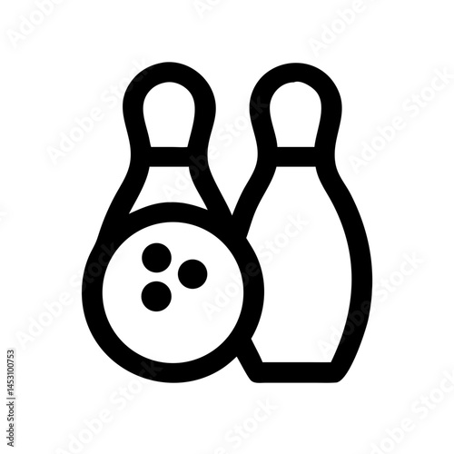 Icon of a bowling ball and pins representing the sport
