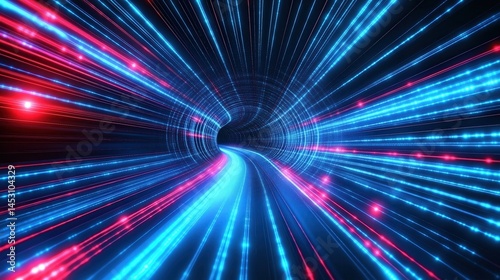 Neon Lines Tunnel