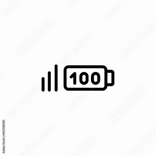 battery full phone icon sign vector