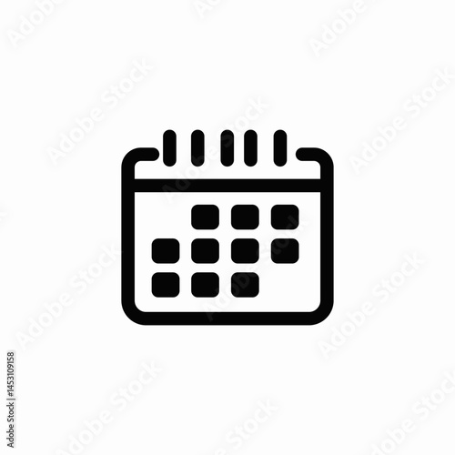 calendar month icon sign vector