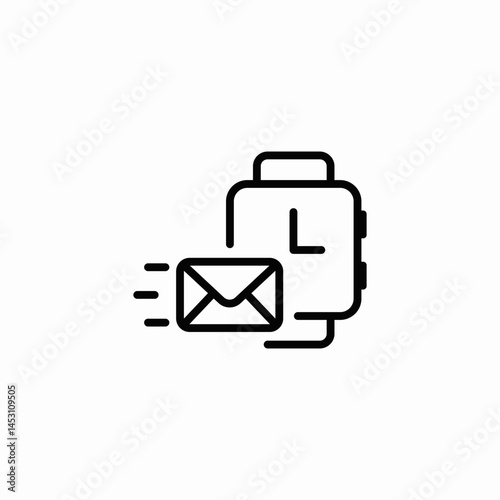 delivery scheduled icon sign vector