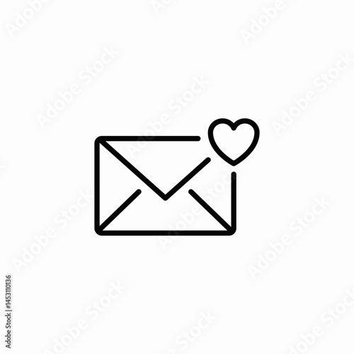 favorites mail icon sign vector