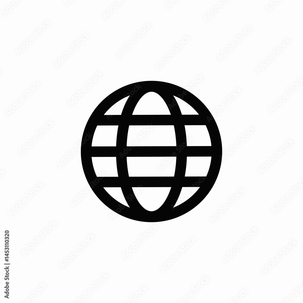 globe network icon sign vector