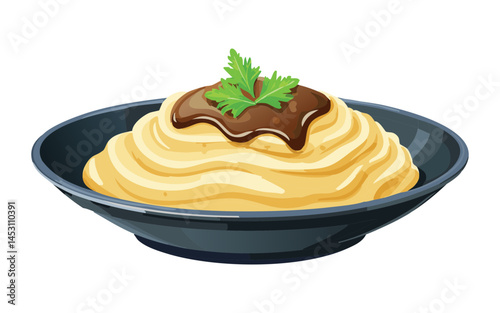 mashed potato - vector illustration