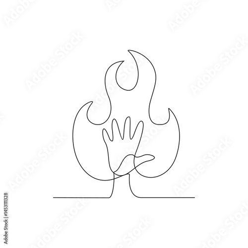 One continuous line design vector drawing illustration business concept of a Symbolizes the motivation and passion that drives business success. Suitable for your asset design and education.