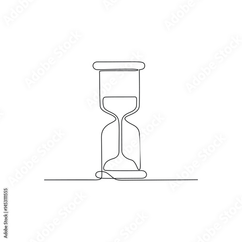 One continuous line design vector drawing illustration business concept of a Symbolizes the importance of time and resource management in achieving success. Suitable for your asset design.