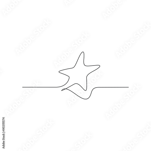 One continuous line design vector drawing illustration business concept of a Symbolizes a long-term vision or goal that guides the business journey. Suitable for your asset design.