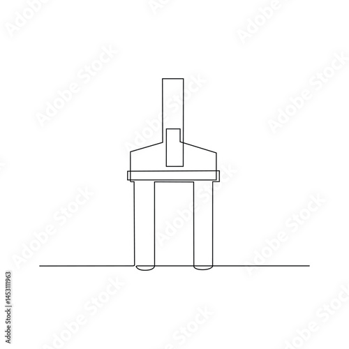One continuous line design vector drawing illustration teamwork concept of Demonstrates how teamwork is a solid foundation for organizational achievement. Suitable for your asset design.