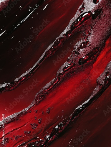 Artwork with dripping red paint creating a visually striking effect