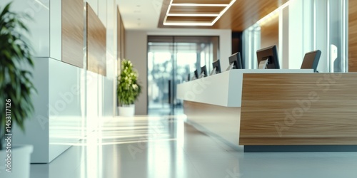 Obraz na płótnie Modern office interior with contemporary design elements and furniture. Includes open workspace, cubicle, meeting space, desks and chairs. w salonie