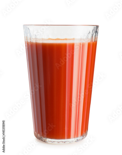 Wallpaper Mural Glass of fresh tomato juice on white background Torontodigital.ca