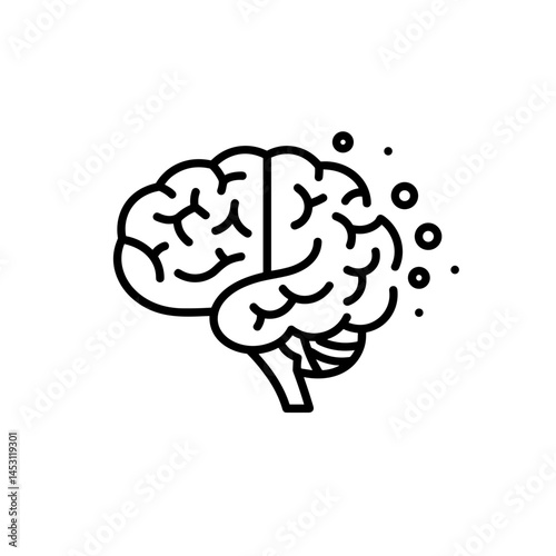 Alzheimer’s - A dissolving brain outline with fading details, representing cognitive decline