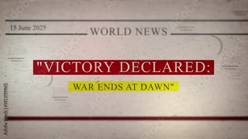 VICTORY DECLARED WAR ENDS AT DAWN