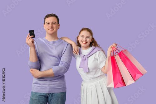 Beautiful young couple with...