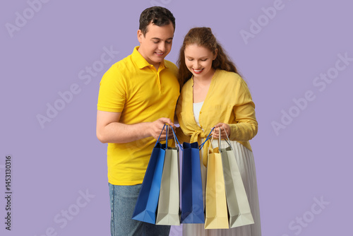 Beautiful young couple with...