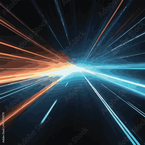 Night City Highway Traffic with Cars, Lights, Motion Blur, and Urban Street Elements – Fast Travel and Transportation on Neon-Lit Roads