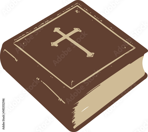 Bible Book Vector Illustration on Transparent Background