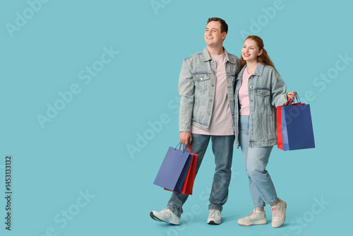 Beautiful young couple with...