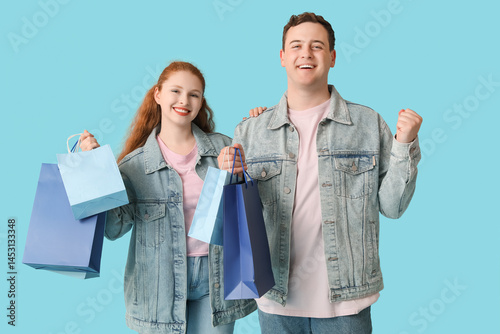 Beautiful young couple with...