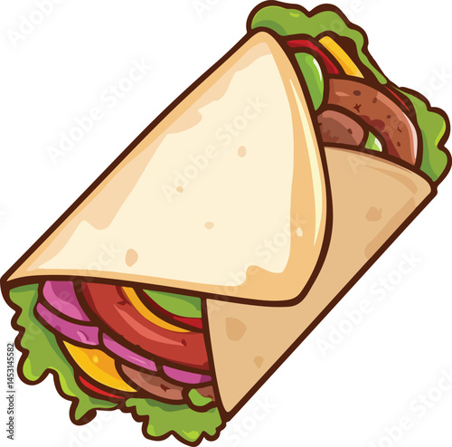 Kebab Vector Illustration on Transparent Background