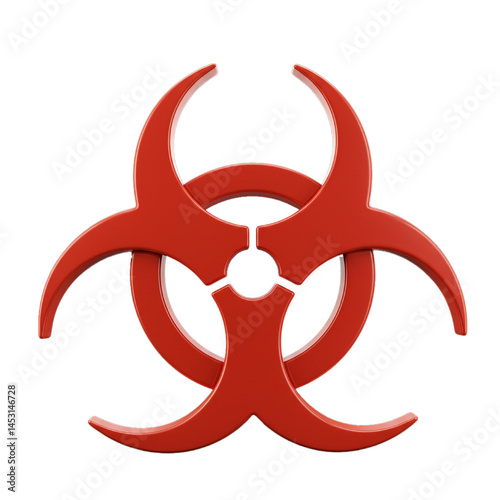 3d biohazard symbol isolated