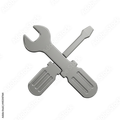 3d fixing symbol isolated 