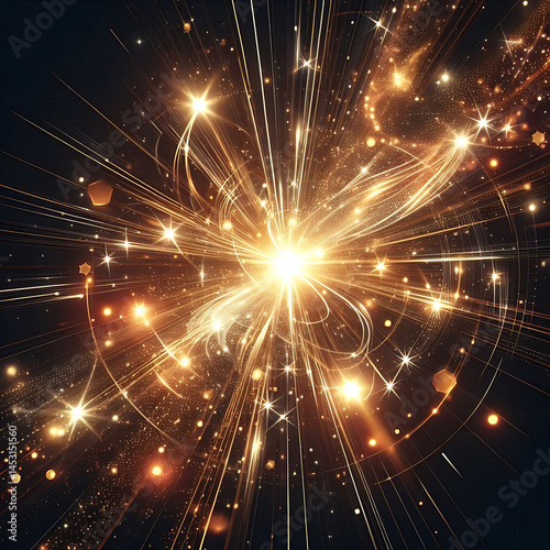 Abstract Star Light Streak Elegant  Background.