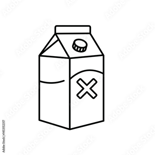 Lactose-Free Milk Carton Illustration  