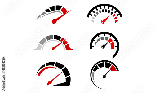 set speed indicator vector logo