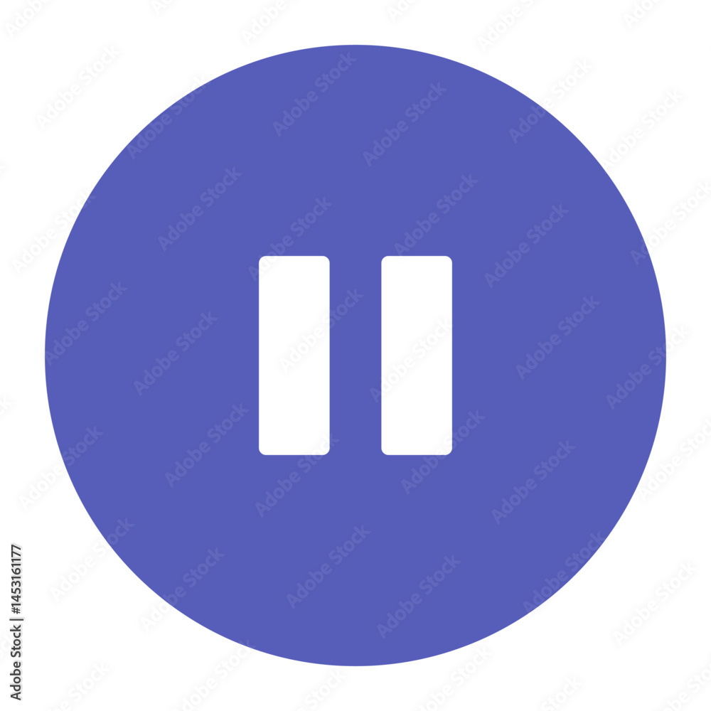 Simple Pause Icon for Audio and Video Simple Pause Icon for Audio and Video