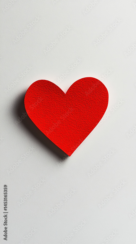 Minimalistic red or pink heart cutout placed on a plain blank background, symbolizing love, affection, simplicity, and emotional clarity in relationships or personal expression.
Minimalistic red or pink heart cutout placed on a plain blank background, symbolizing love, affection, simplicity, and emotional clarity in relationships or personal expression.