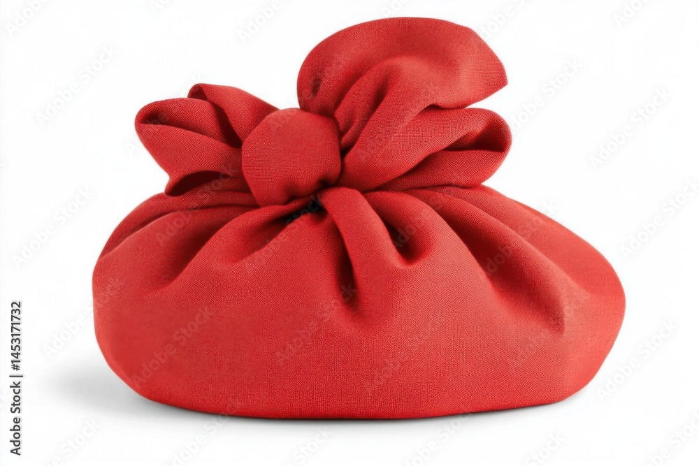 Red Fabric Wrapped Presents, Add a Touch of Care and Thoughtfulness Concept. Red Fabric Wrapped Presents, Add a Touch of Care and Thoughtfulness Concept.