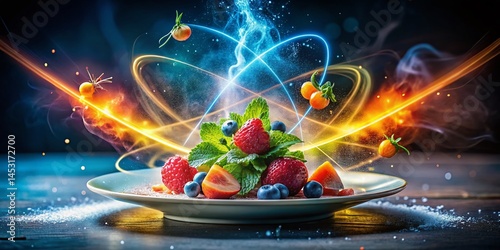 Fusion Energy: Tritium & Deuterium Reaction - Scientific Food Photography
