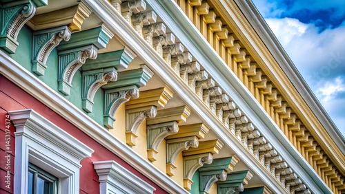 Georgian Architecture Detail: Neat Rows of Dentil Moldings Under Eaves