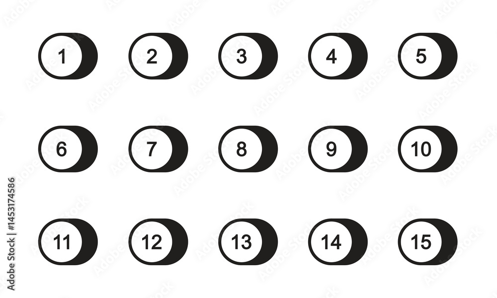 Vector Circle Shape Bullet Point Numbers Vector Circle Shape Bullet Point Numbers