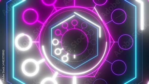 Neon Lights vj loop 120 bpm seamless discoTunnel Abstract Glow Particles - 4K Seamless Loop Motion Background Animation