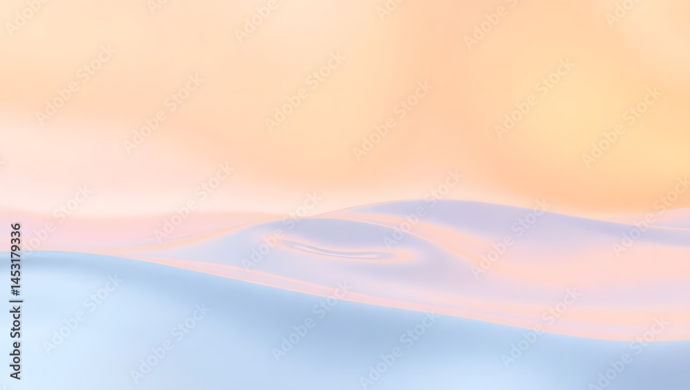 Abstract Pastel Ripple Effect White and Orange Swirls