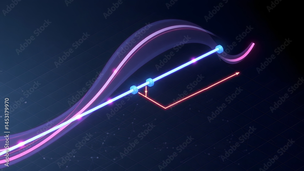 Abstract Isometric Pipeline Diagram Data Flow Visualization