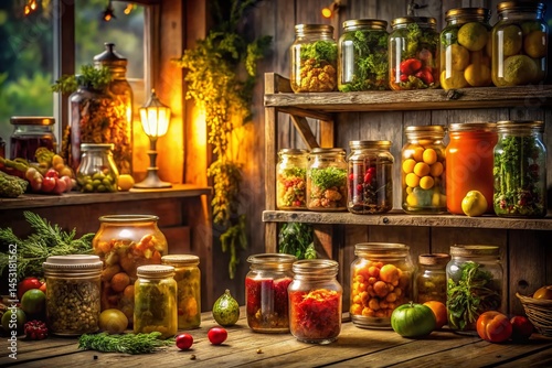 Low Light Photography: Whimsical Pantry, Jars of Preserved Delights, Magical Wonderland