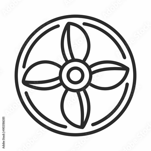 fan on a white background